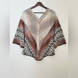 VINTAGE 70s V Neck Aztec Sweater